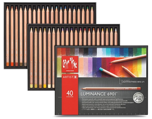 Kredki artystyczne Luminance 6901 Caran d'Ache - zestaw 40 kolorów