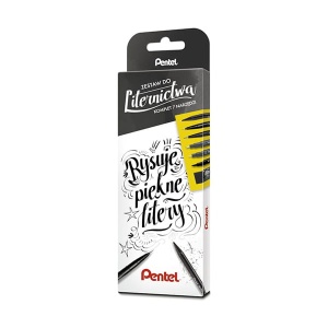 Zestaw do liternictwa Pentel "Rysuję piękne litery" - 7 elementów