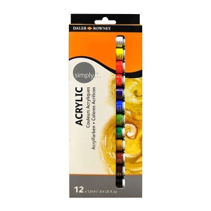 Zestaw farb akrylowych Daler Rowney Simply - 12x12ml