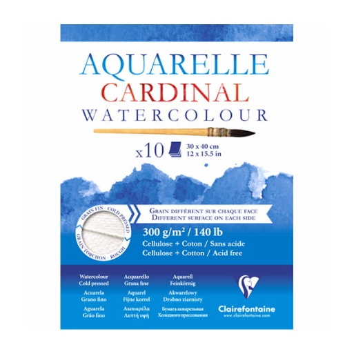 Blok akwarelowy dwustronny Clairefontaine CARDINAL - 300g, 10ark, A5.jpg