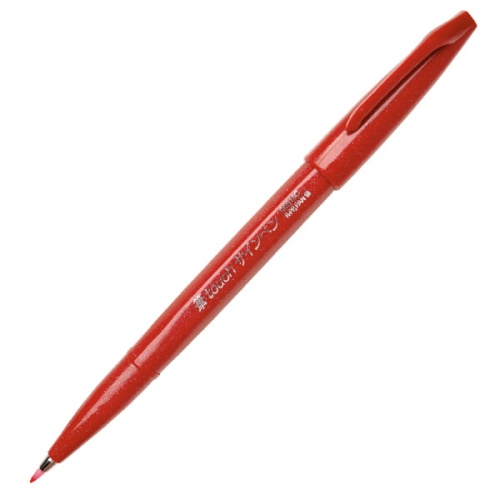Flamaster Pentel Touch Brush Pen SES15 - czerwony.jpg