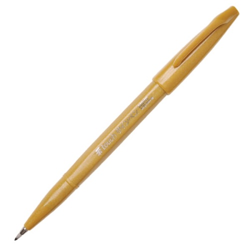 Flamaster Pentel Touch Brush Pen SES15 - ciemny zółty.jpg