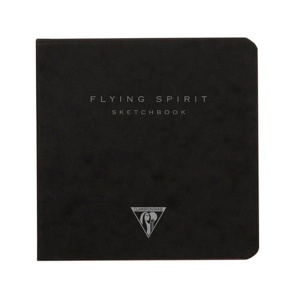 Notatnik, szkicownik Clairefontaine Flying Spirit Sketchbook Black 10,5x10,5cm - gładki