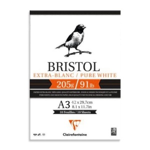 Blok szkicowy Clairefontaine Bristol - 205g, 20akr., A3