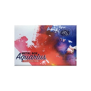 Farby akwarelowe w kostkach Roman Szmal Aquarius Travel Set Metal Box - 12 kolorów