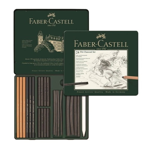 Zestaw węgli rysunkowych Pitt Coarcoal FABER-CASTELL 24 sztuk.jpg