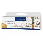 Zestaw flamastrów Faber Castell Pitt Artist Pens Calligraphy Set - 4 kolory 