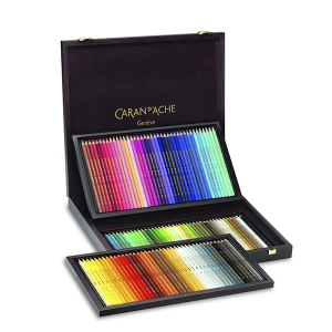 Kredki Caran d'Ache Supracolor Soft - 120 kolorów, drewniana kaseta