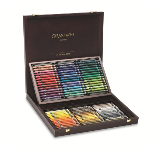 Caran d'Ache  Kredki Neocolor II, zestaw 84szt w drewnianej kasecie