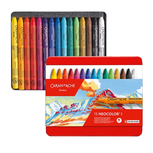 Pastele olejne Caran d'Ache Neocolor - 15 kolorów.jpg