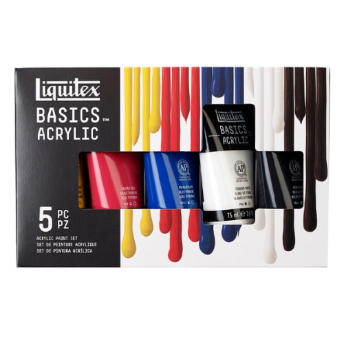 Farby akrylowe Liquitex BASICS 5x75ml.jpg