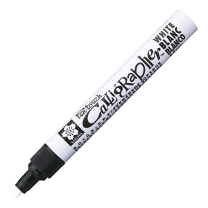 Marker permanentny Pen-touch Calligrapher Sakura - 5,0mm - biały