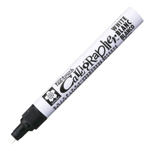 Marker permanentny Pen-touch Calligrapher Sakura - 5,0mm - biały.jpg