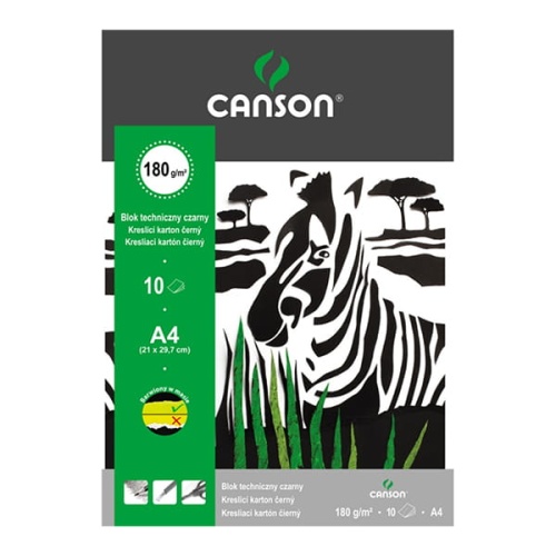 Blok techniczny Canson - 160g, 10ark, A3 - czarny.jpg