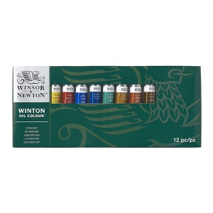 Zestaw farb olejnych Winsor&Newton Winton Oil Colour Studio Set 8 x 21ml + akcesoria