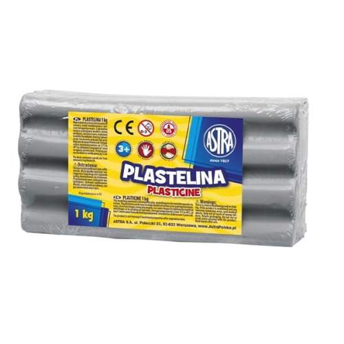 Plastelina modelarska Astra - 1 kg, szara