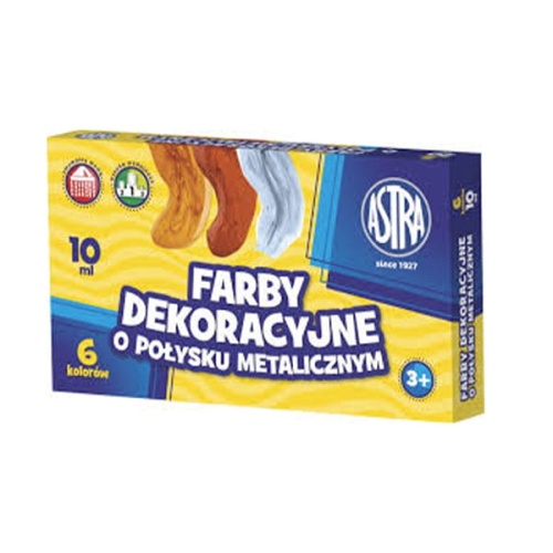 Farby plakatowe Astra - 6x10ml - METALICZNE