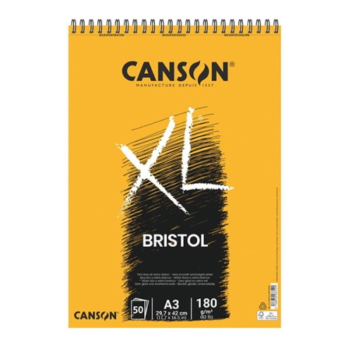 Blok szkicowy Canson XL Bristol - 180g, 50ark, A3, na spirali