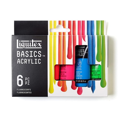 Farby akrylowe Liquitex BASICS FLUORESCENTS 6x22ml.jpg
