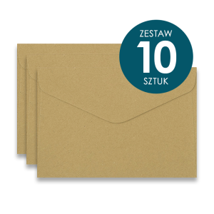 Koperta Galeria Papieru C6, 114x162mm, Kraft ciemnobeżowy - 10 sztuk