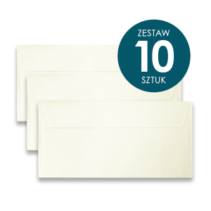 Koperta Galeria Papieru DL, 110x220mm, Millenium biały - 10 sztuk