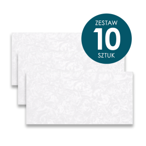 Koperta Galeria Papieru DL, 110x220mm, Róże biały - 10 sztuk