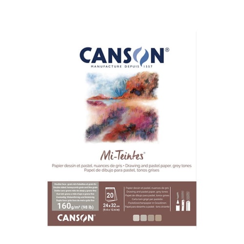 Blok do pasteli Canson Mi-Teintes Touch 160g, 20ark 24x32cm - odcienie szarości.jpg
