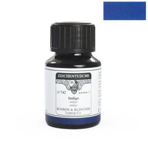 Tusz kaligraficzny rysunkowy Rohrer & Klingner 50ml -  Indigo