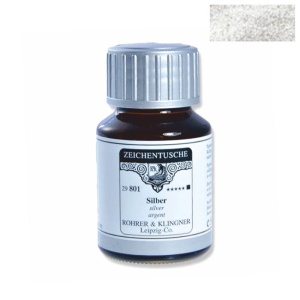 Tusz kaligraficzny rysunkowy Rohrer & Klingner 50ml -  Silber