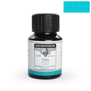 Tusz kaligraficzny rysunkowy Rohrer & Klingner 50ml -  Türkis