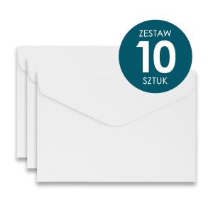 Koperta Galeria Papieru C6, 114x162mm, Gładki biały - 10 sztuk