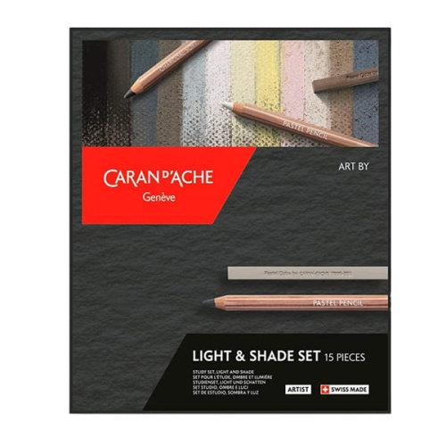 Zestaw artystyczny do rysowania Caran d'Ache Light & Shade Set  - 15 elementów.jpg