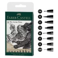 Zestaw flamastrów Pitt Artist Faber-Castell Black - 8 sztuk czarne.jpg