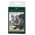 Zestaw flamastrów Pitt Artist Faber-Castell Black - 8 sztuk czarne.jpg