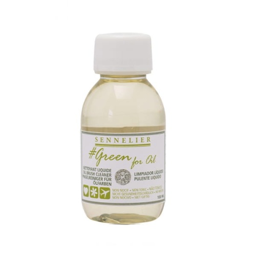 Płyn do czyszczenia pędzli Sennelier Oil Brush Cleaner #Green for Oil - 100ml.jpg
