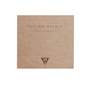 Notatnik, szkicownik Clairefontaine Flying Spirit Kraft Sketchbook 15,5x15,5 cm - gładki