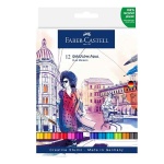 Zestaw flamastrów akwarelowych FABER-CASTELL Goldfaber Aqua - 12 kolorów