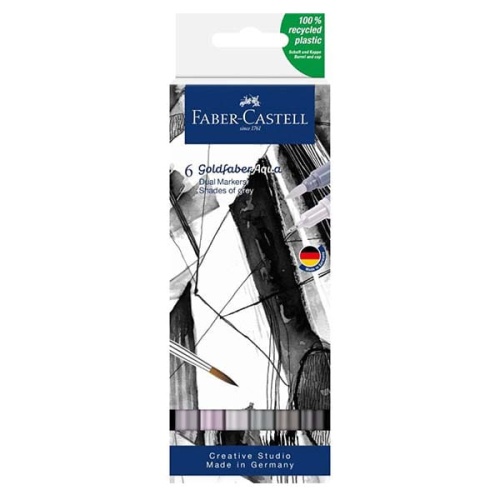 Zestaw flamastrów akwarelowych FABER-CASTELL Goldfaber Aqua - SHADE OF GREY - 6 kolorów.jpg