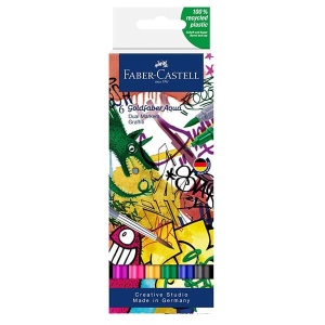 Zestaw flamastrów akwarelowych FABER-CASTELL Goldfaber Aqua - GRAFFITI - 6 kolorów 