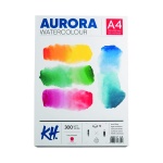 Blok do akwareli AURORA Hot Pressed (gładki) 300g, 12 ark. A4 klejony 