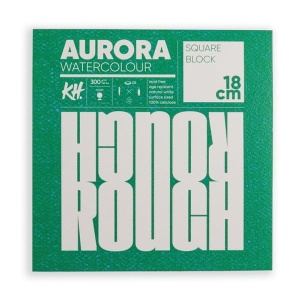 Blok do akwareli AURORA Rough (gruboziarnisty) 300g, 20ark. 18x18 cm klejony