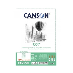 Blok rysunkowy Canson 1557 180g, 30ark A5, fakturowany 