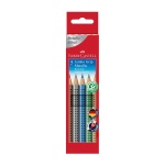 Kredki ołówkowe FABER-CASTELL JUMBO GRIP METALLIC TRIANGLE 5 kolorów  metalicznych