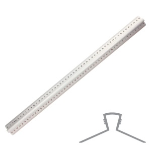 Linijka aluminiowa Leniar 20 cm z uchwytem