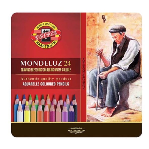 Kredki akwarelowe Koh-I-Noor Mondeluz DRAWING - 24 kolory w metalowej kasecie.jpg