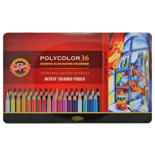 Kredki Koh-i-noor Polycolor DRAWING - 36 kolorów w metalowej kasecie.jpg