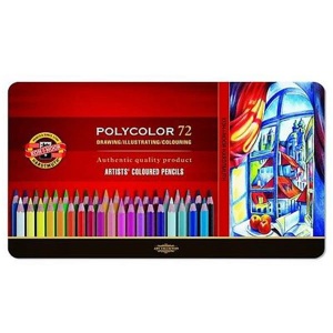 Kredki Koh-i-noor Polycolor DRAWING - 72 kolory w metalowej kasecie