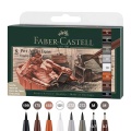 Zestaw flamastrów Faber-Castell Pitt Artist Pens - 6 kolorów pędzelków, 2 kolory cienkopisów - CLASICAL.jpg