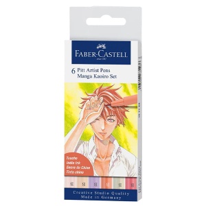 Zestaw flamastrów Faber Castell Pitt Artist MANGA KAOIRO - 6 kolorów 
