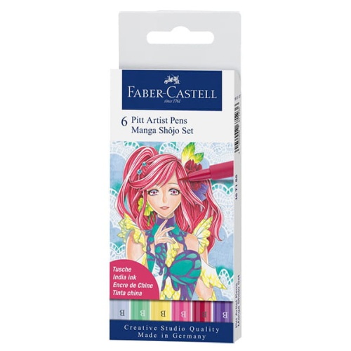 Zestaw flamastrów Pitt Artist  Faber Castell MANGA SHOJO - 6 kolorów.jpg